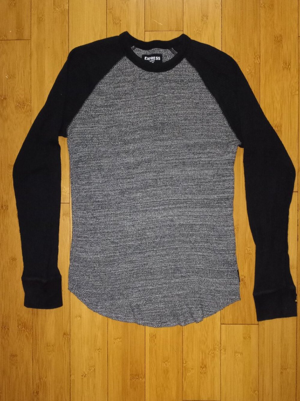 men's long-sleeve raglan crew neck shirt from Express